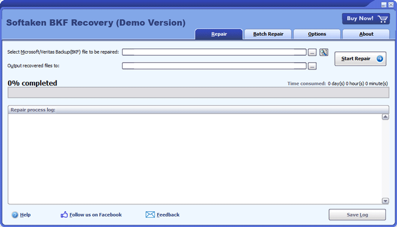 Softaken BKF Recovery screenshot