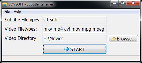 Subtitle Renamer screenshot