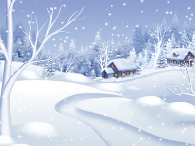 Morning Snowfall Wallpaper screenshot