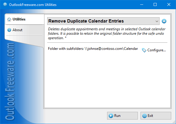 Remove Duplicate Calendar Entries screenshot