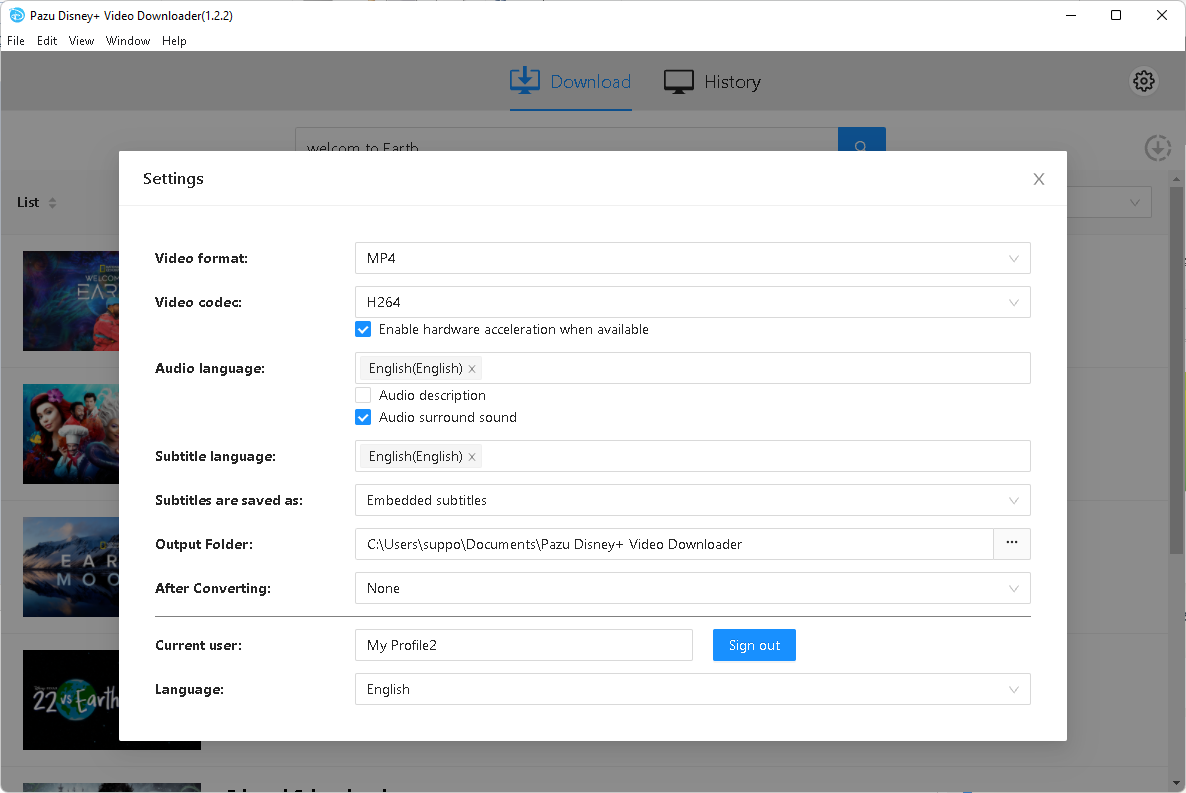 Pazu Disney+ Video Downloader For PC screenshot