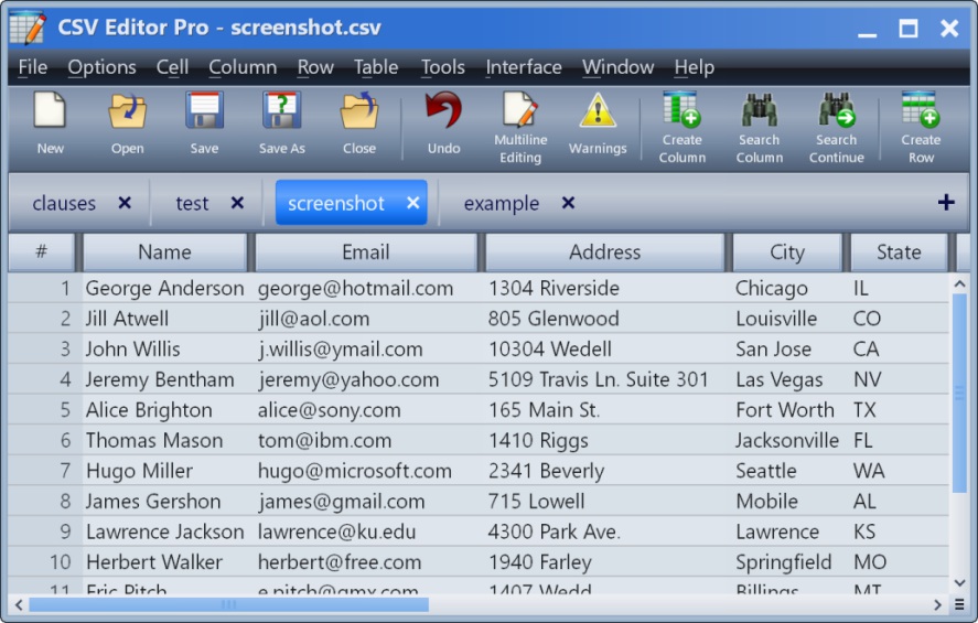 CSV Editor Pro screenshot