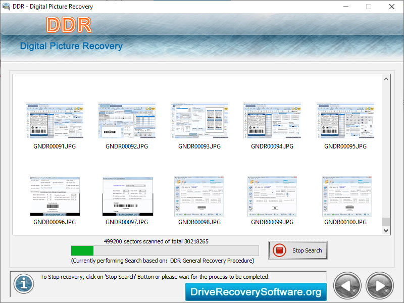 Picture Recovery Software screenshot