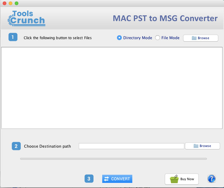 ToolsCrunch Mac PST to MSG Converter screenshot