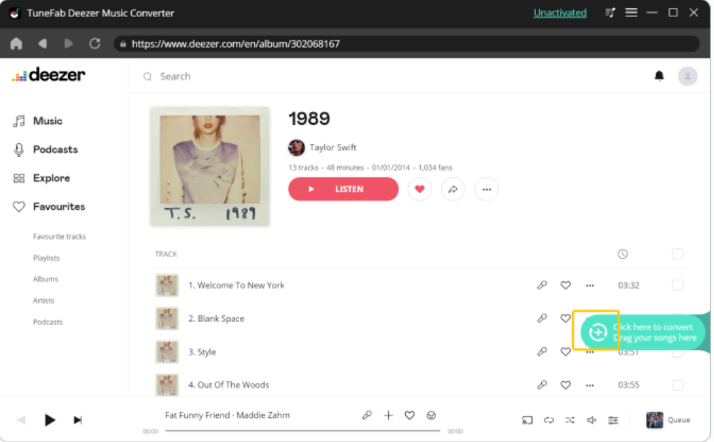 Tunefab Deezer Music Converter screenshot