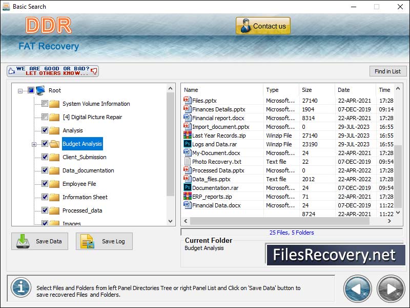 FAT32 File Recovery screenshot
