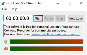 Cok Free MP3 Recorder screenshot