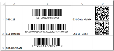 GS1 Linear and 2D Barcode Font Suite screenshot