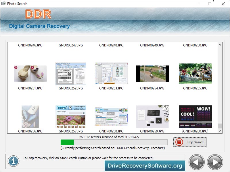 Digital Camera Data Recovery Software screenshot
