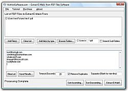 Extract Email PDF File Software screenshot