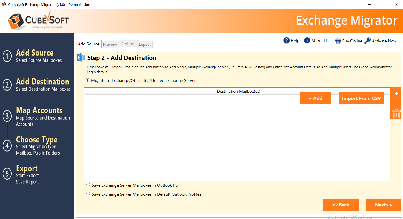 CubexSoft Exchange Migrator screenshot