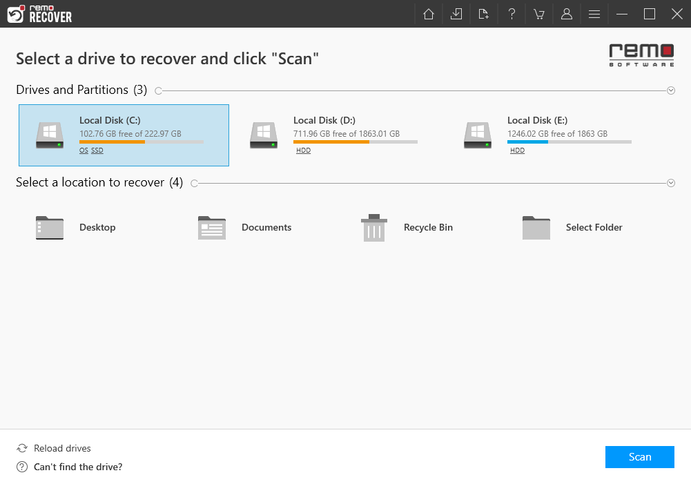 Remo Recover screenshot
