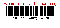 IDAutomation GS1 Databar Java Package screenshot