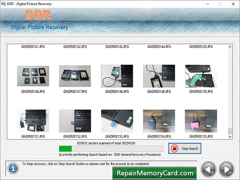 Digital Pictures Recovery screenshot