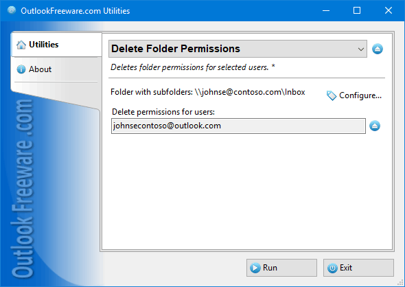 Delete Folder Permissions for Outlook screenshot