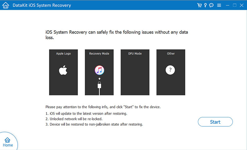 DataKit Mac iOS System Recovery screenshot