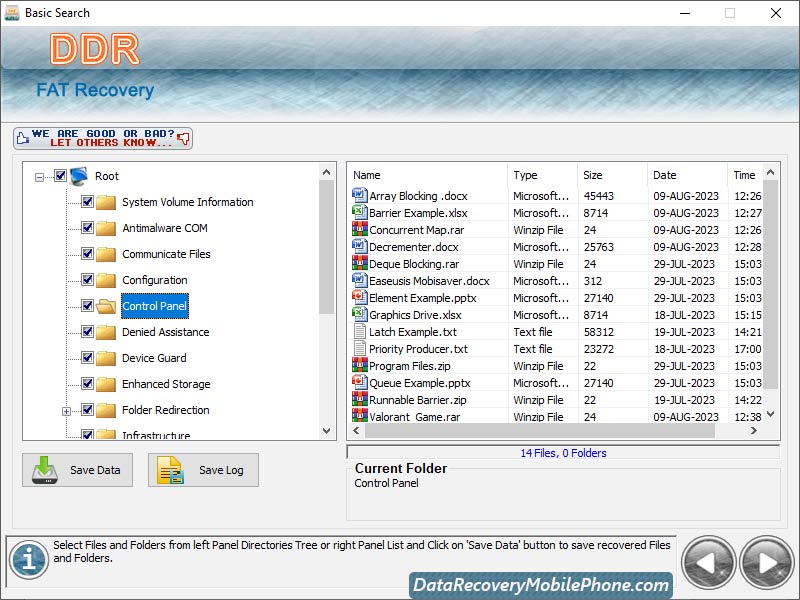 Data Recovery for FAT file system screenshot