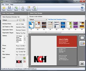 CardWorks Business Card Free for Mac screenshot