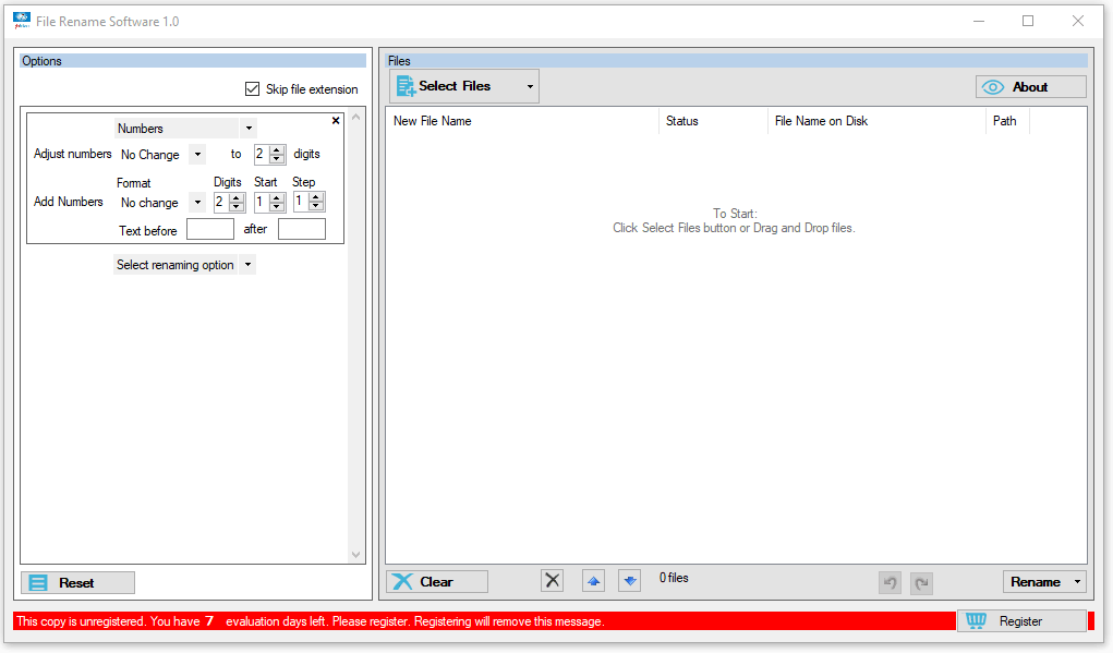 isimsoftware File Rename Software screenshot