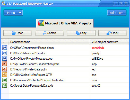 VBA Password Recovery Master screenshot