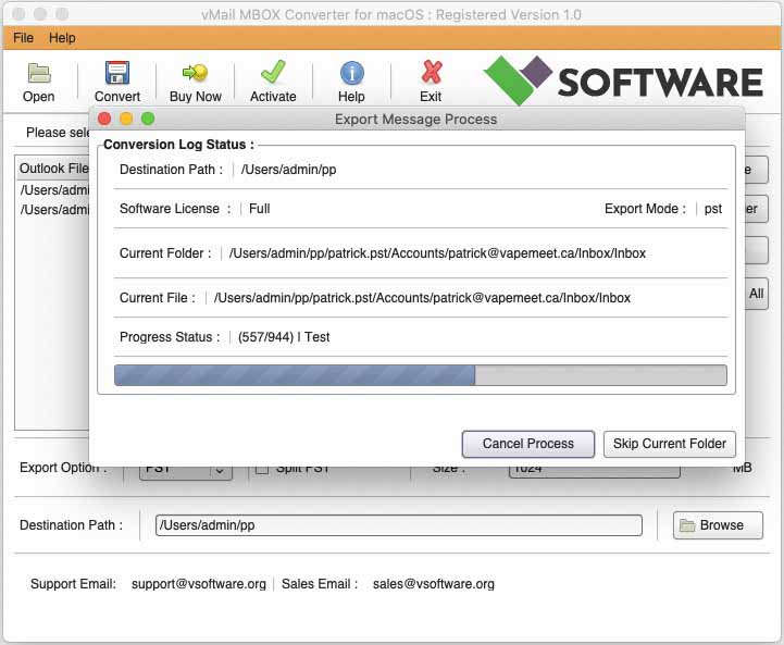 MBOX File Converter for macOS screenshot