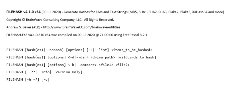 FileHash screenshot