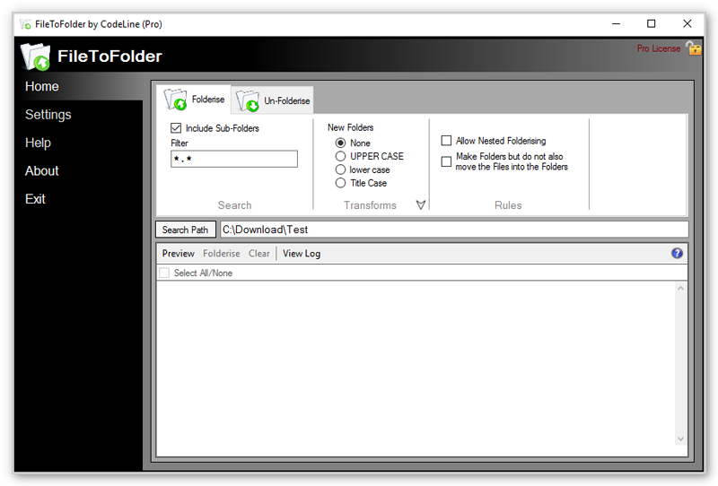 FileToFolder screenshot