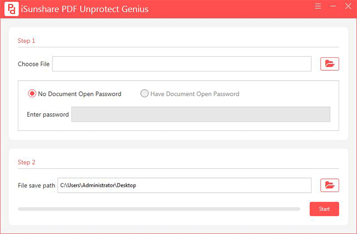 iSunshare PDF Unprotect Genius screenshot