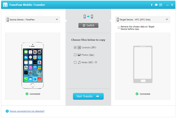 FonePaw Mobile Transfer screenshot