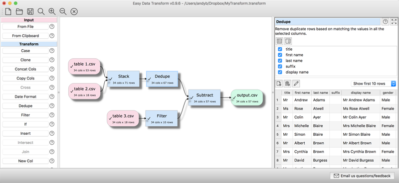 Easy Data Transform for Mac screenshot