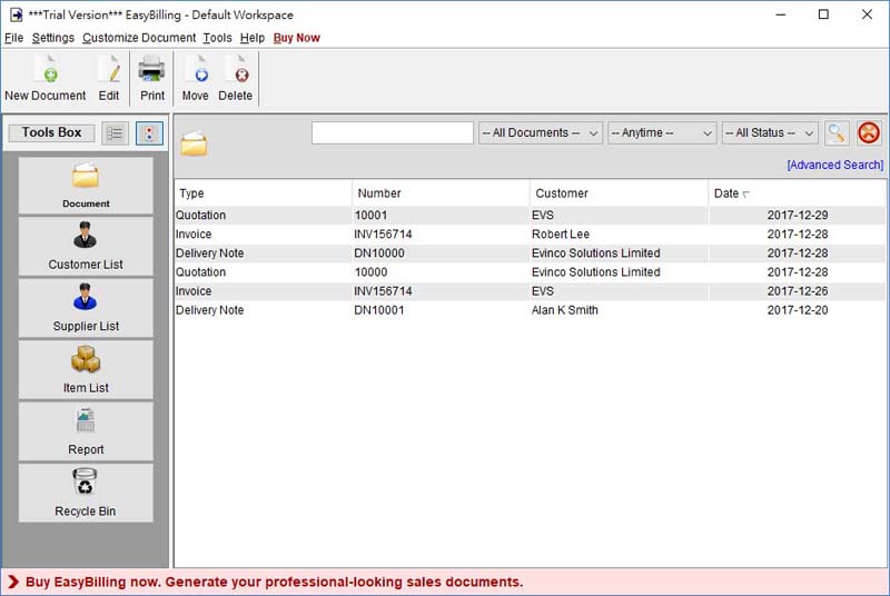 EasyBilling Invoicing Software screenshot
