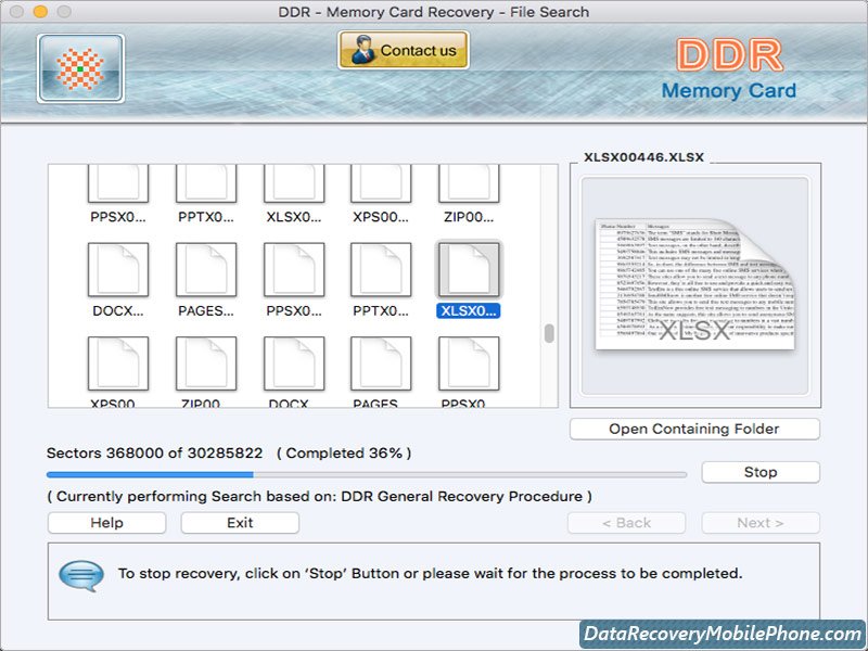 Recover Data Memory Cards Mac screenshot