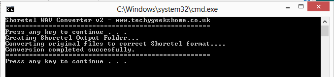 Shoretel Batch WAV Converter screenshot