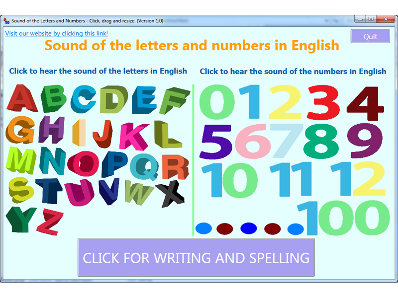 Sound of Letters and Numbers in English screenshot