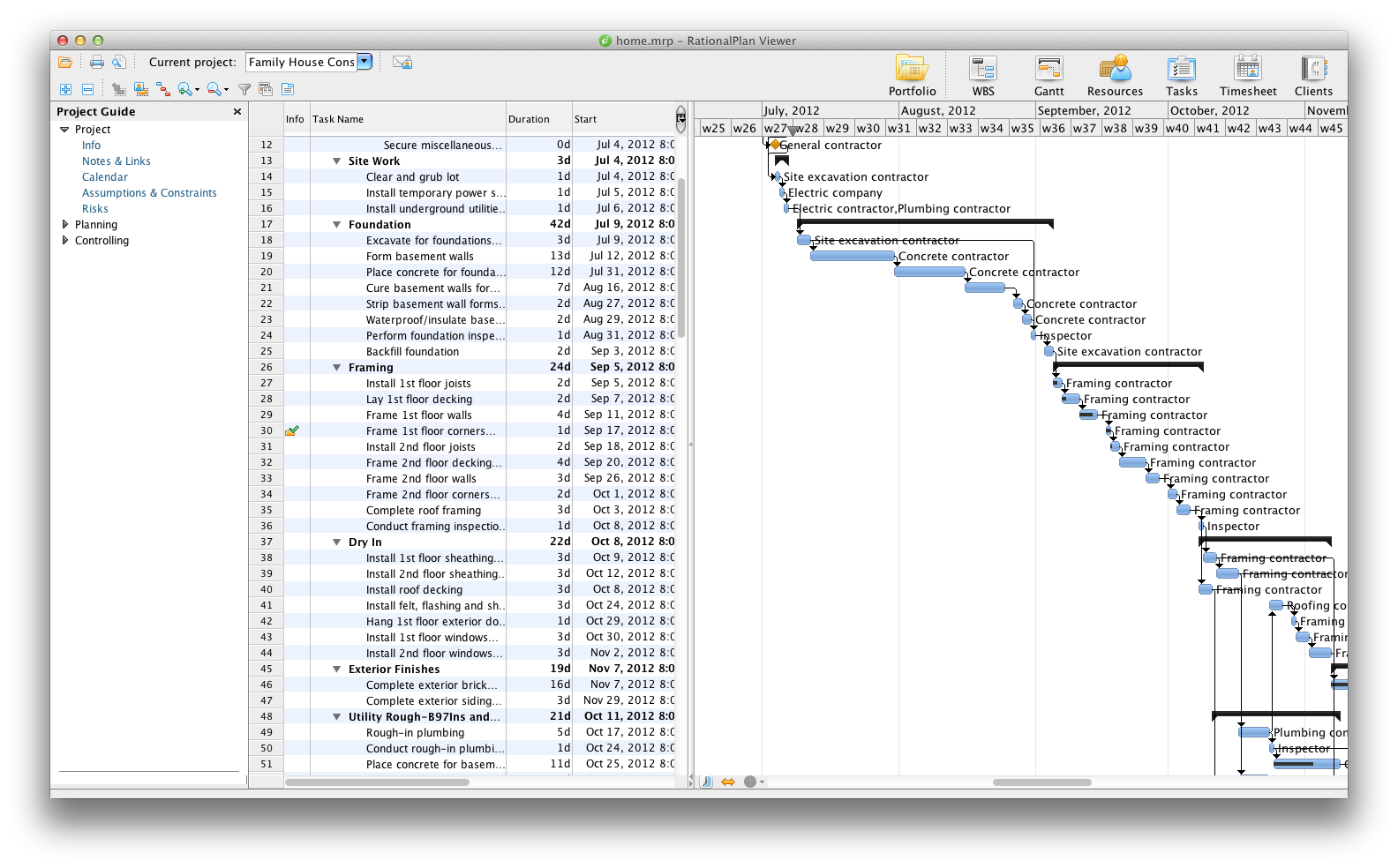 RationalPlan Project Viewer for Mac screenshot