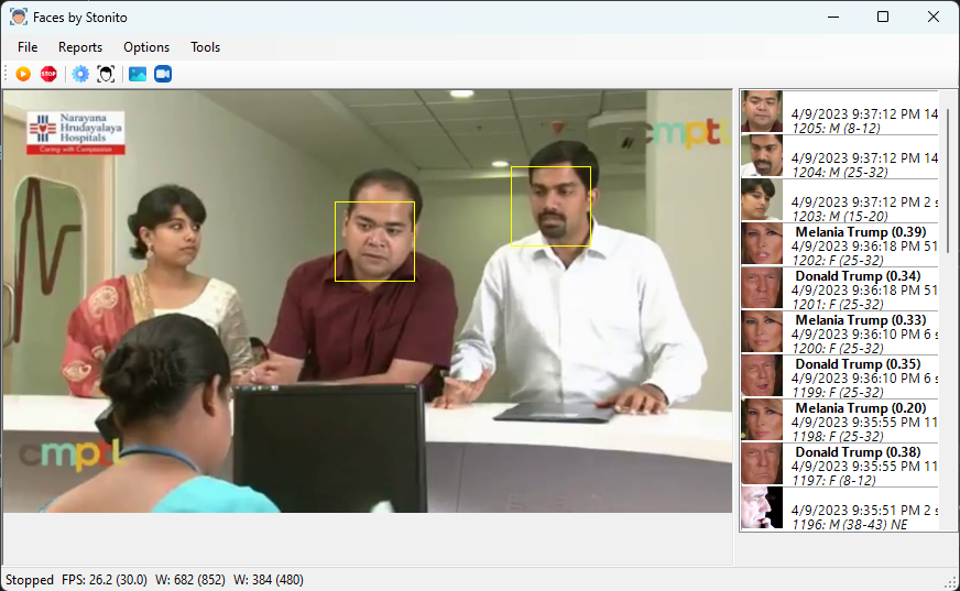 Faces screenshot