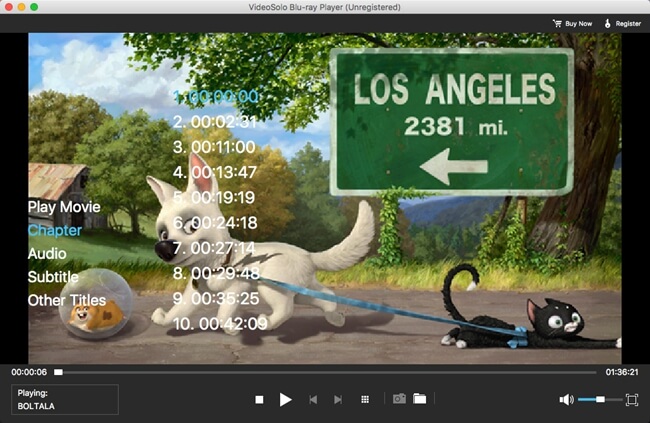 VideoSolo Blu-ray Player (Mac) screenshot