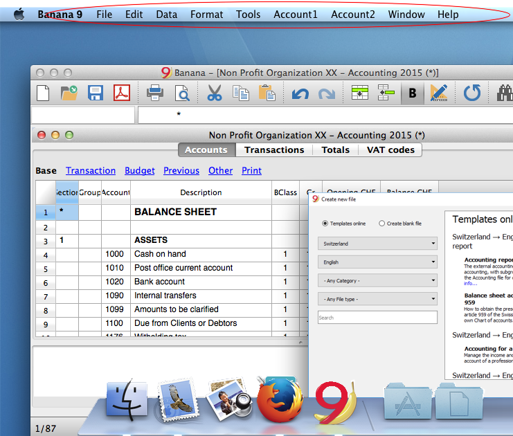 Banana Accounting for Mac screenshot