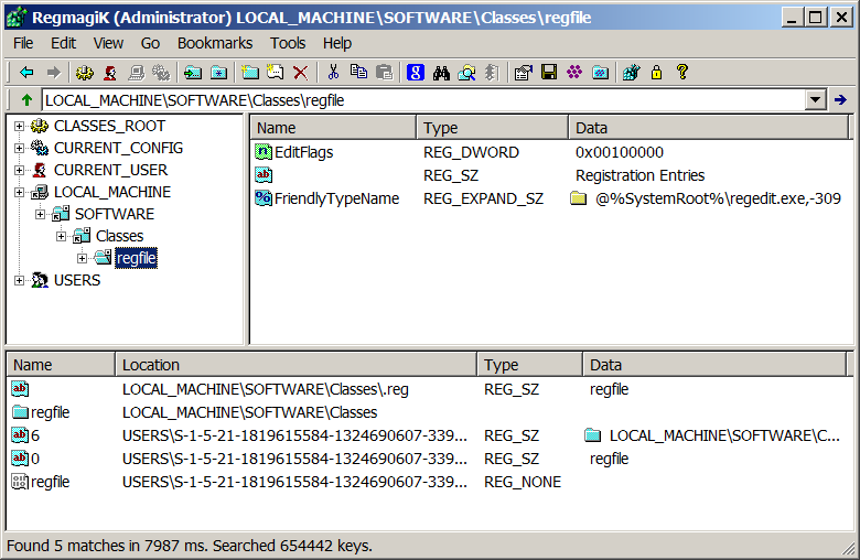 RegmagiK Registry Editor screenshot