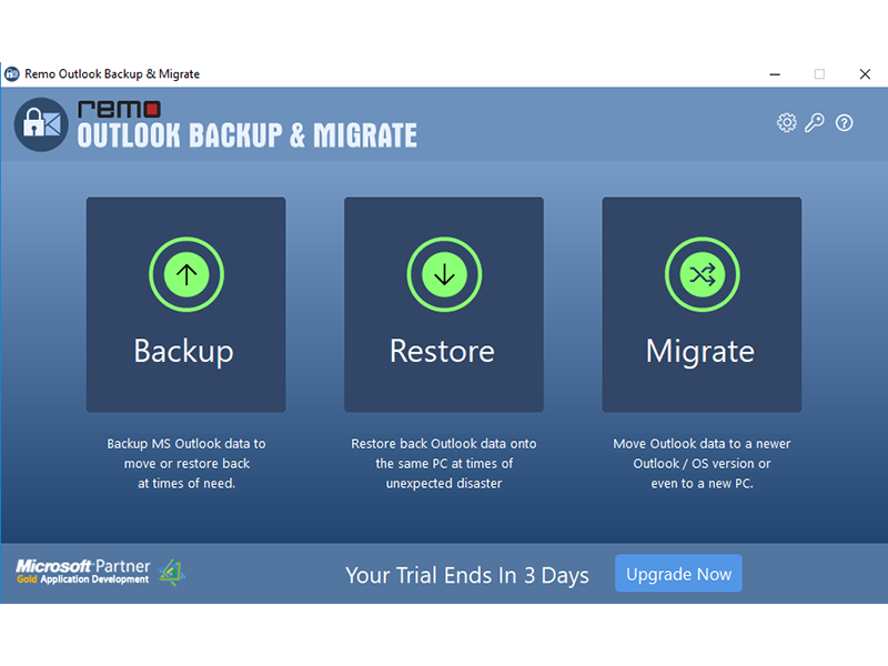 Remo Outlook Backup and Migrate screenshot