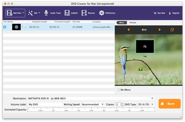 Apeaksoft DVD Creator for Mac screenshot