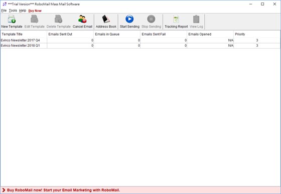 RoboMail Mass Mail Software for Mac screenshot