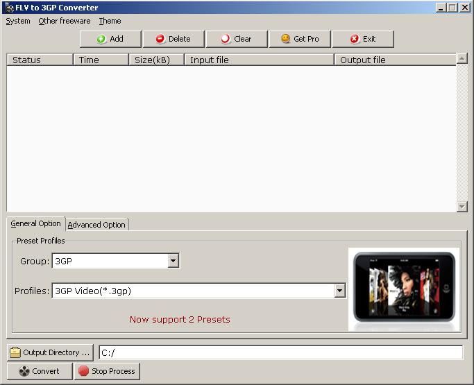 FLV 3GP Converter screenshot