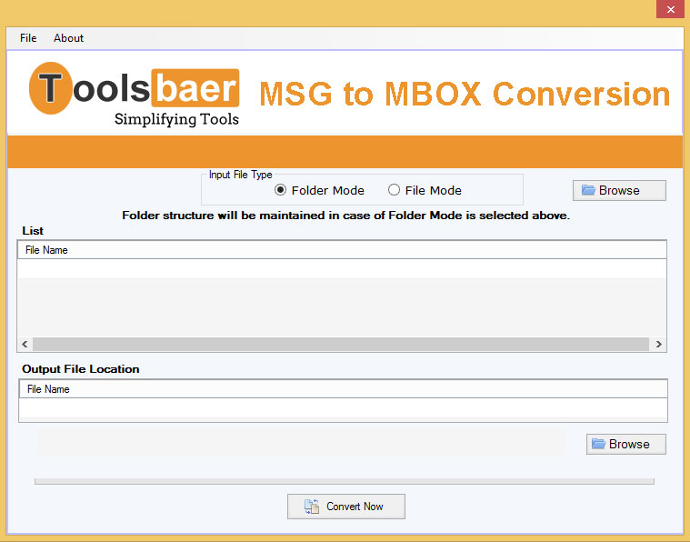 ToolsBaer MSG to MBOX Conversion screenshot