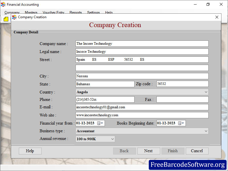 Accounting Software (Standard Edition) screenshot
