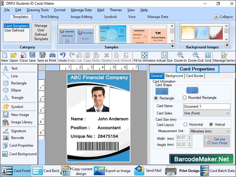 ID Card Label Maker Software screenshot