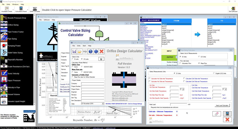 Process Engineering Calculator screenshot