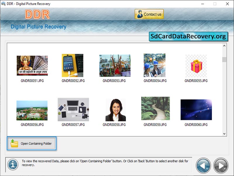 Digital Image Recovery Software screenshot