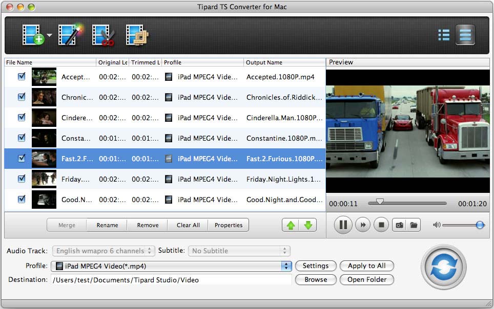 Tipard TS Converter for Mac screenshot