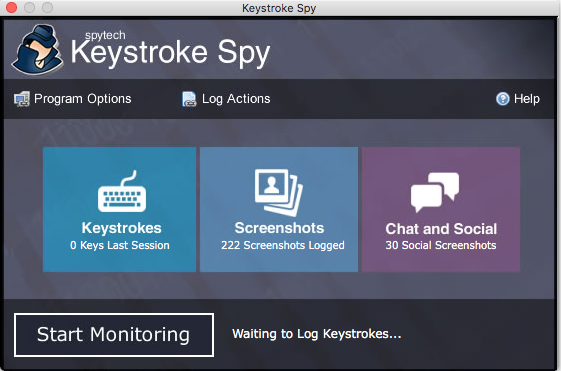 Keystroke Spy Mac screenshot
